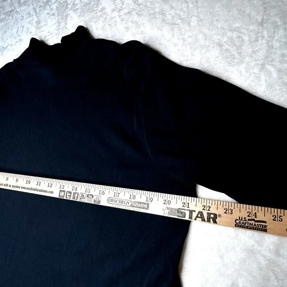 Lands End‎ Womens Large Black Mock Neck Long Sleeve Pullover Knit Shirt - Picture 4 of 6